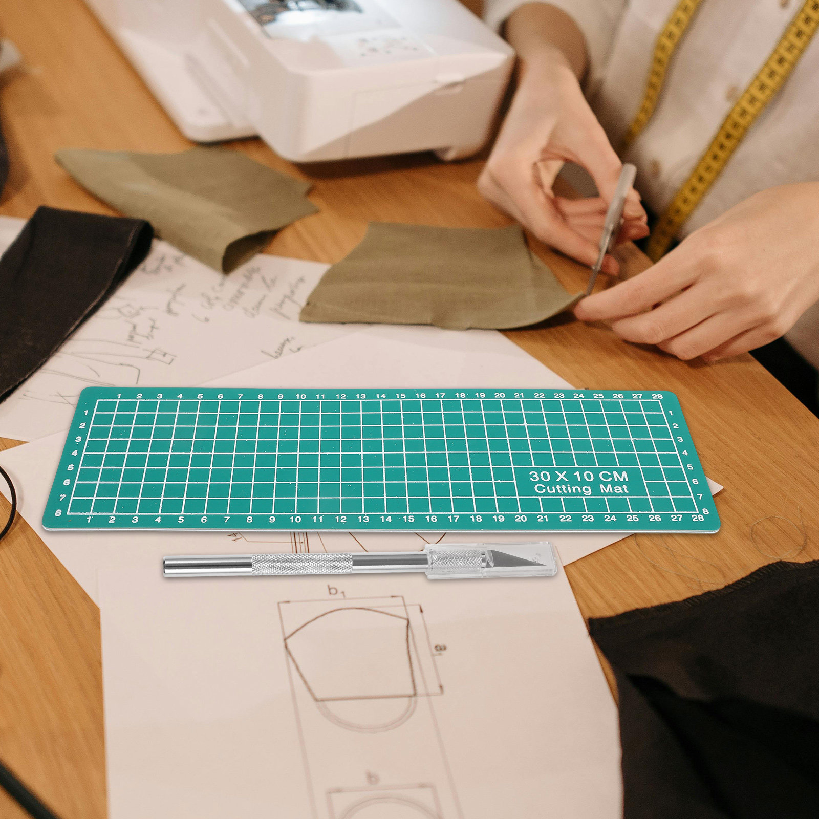 Art Craft With Paper - 1セットの、耐久性に優れた彫刻用カッティングマット。DIYペーパークラフト用のプロフェッショナルなカッティングパッドで、テーブルの表面を保護します。