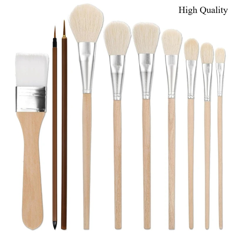 7/10/11本入りプロ仕様山羊毛ブレンドモップペイントブラ - Gouache Paint Set のレビューと価格