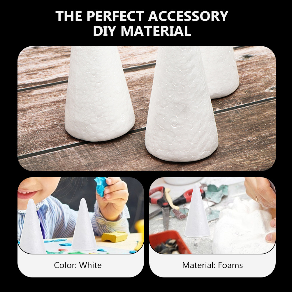 24個入り、工作用フォームコーン。円錐形のフォームで、DIY - Art And Craft For Nursery のレビューと価格