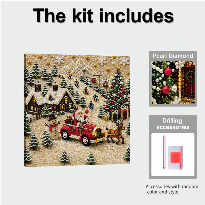 クリスマスパールペイントアートキット（フレーム付き）、DIY - Art Craft Kit のレビューと価格