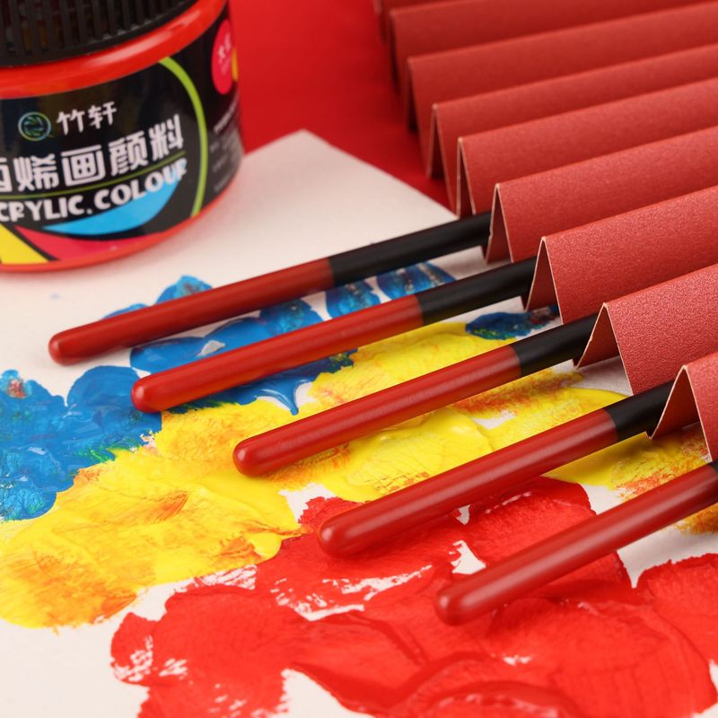 ナイロン製の裏地付きブラシ、フェイスペイント用ブラシ、模型用 - Gouache Paint Set のレビューと価格